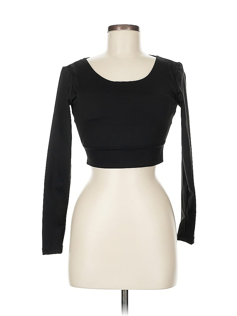 Pre-owned Revival Long Sleeve Top Black Sweetheart Neckline Tops