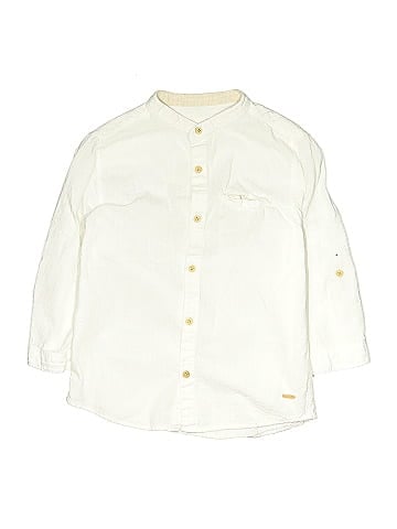 Zara Kids 3/4 Sleeve Button-Down Shirt (view 1)