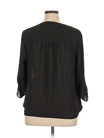 a.n.a. A New Approach 3/4 Sleeve Blouse (view 2)