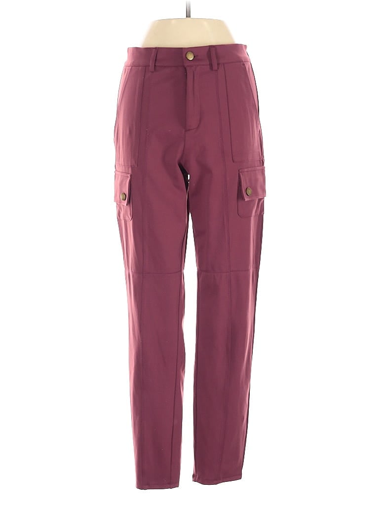 Pre-owned Unbranded Cargo Pants In Burgundy