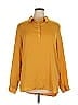 Left Coast by Dolan 100% Polyester Gold Orange Long Sleeve Blouse Size XL - photo 1