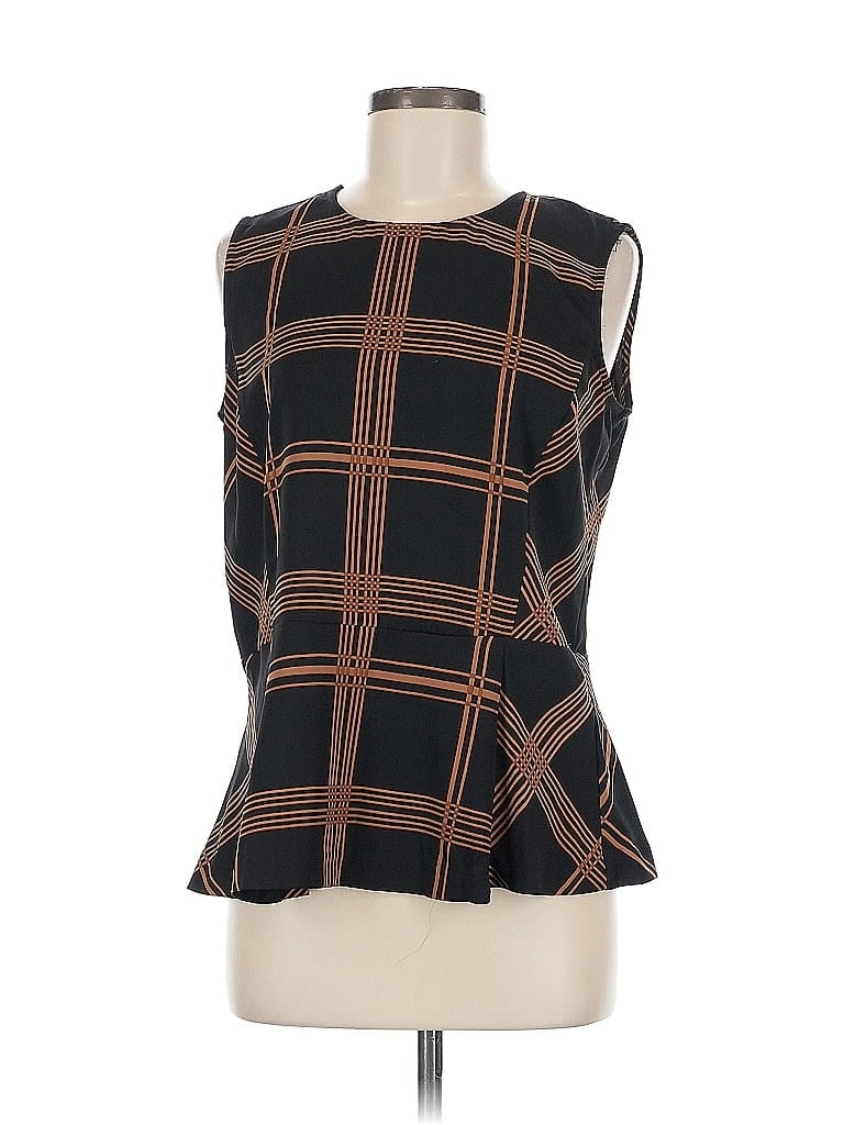 Pre-owned Halogen Sleeveless Blouse In Black