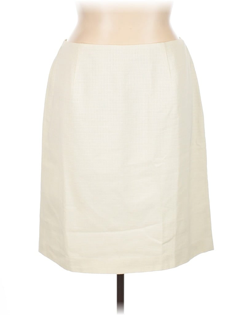 Pre-owned Talbots Formal Skirt In White