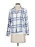 Rails 100% Rayon Plaid Blue 3/4 Sleeve Blouse Size S - photo 1