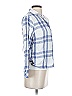 Rails 100% Rayon Plaid Blue 3/4 Sleeve Blouse Size S - photo 4