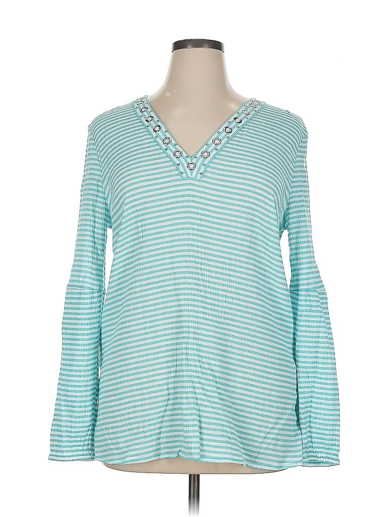 Pre-owned Michael Michael Kors Long Sleeve T-shirt In Blue