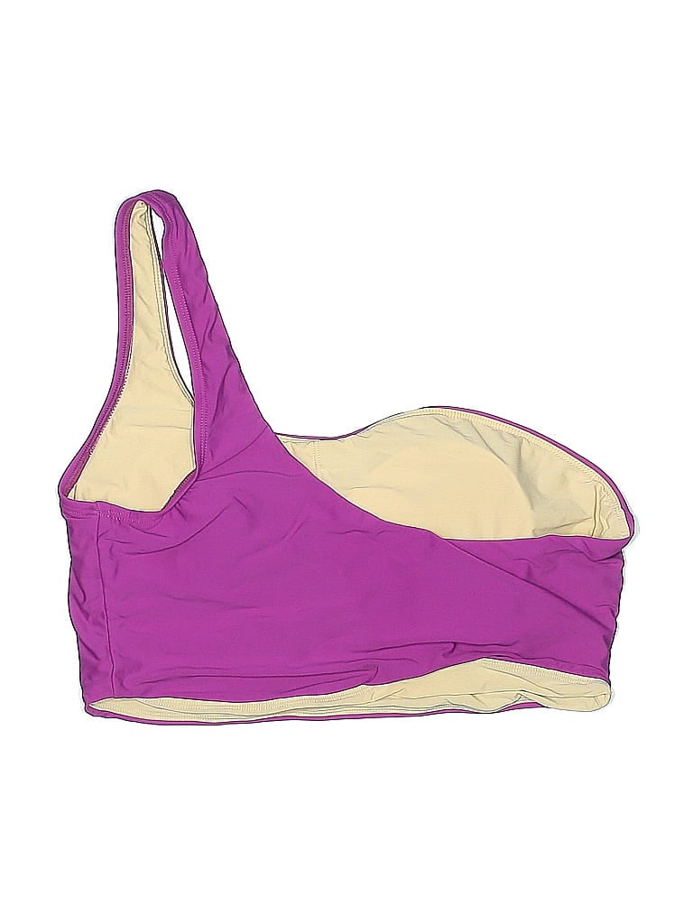 Pre-owned Allihop Swimsuit Top Purple Solid Pattern Swimwear