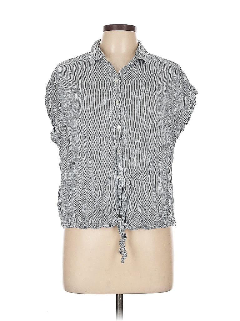 Pre-owned Weatherproof Sleeveless Button Down Shirt In Gray