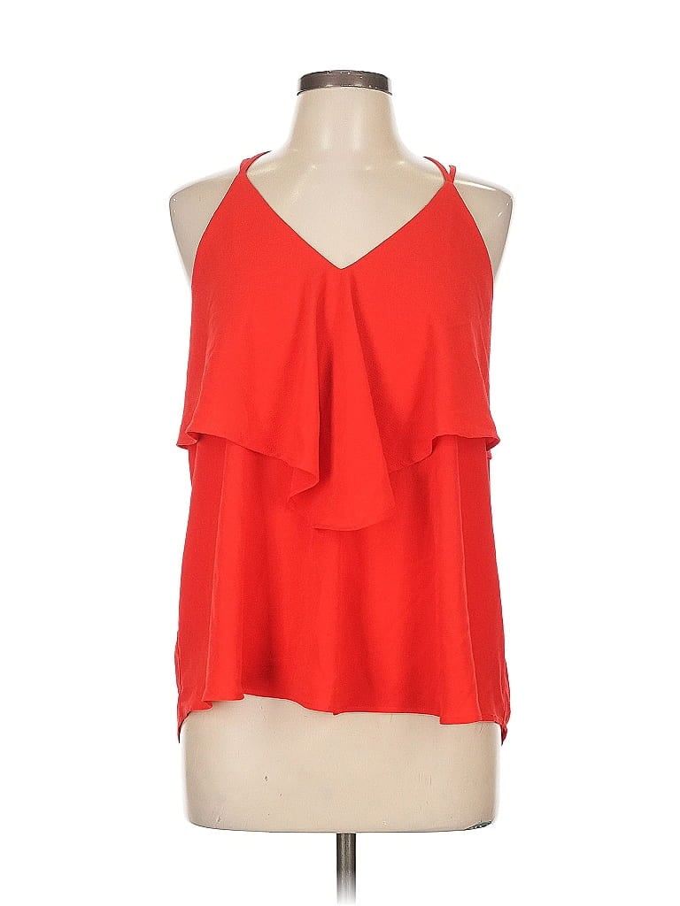 Pre-owned She + Sky Sleeveless Blouse In Red