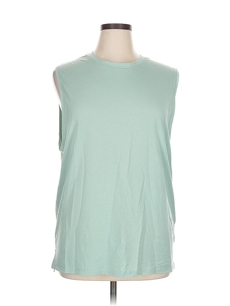 Pre-owned All In Motion Sleeveless Top Green Crew Neck Tops