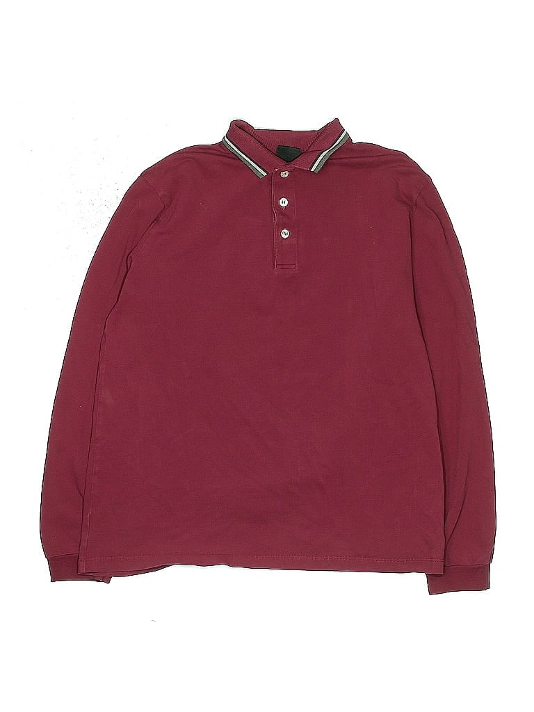 Pre-owned Colmar Kids' Long Sleeve Polo Shirt In Burgundy