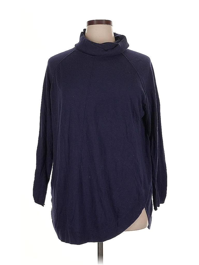 Pre-owned Caslon Poncho In Blue
