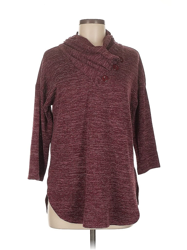 Pre-owned Unbranded Pullover Sweater In Burgundy