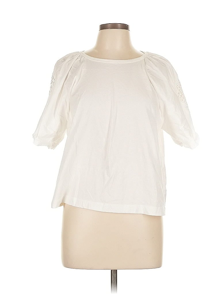 Pre-owned Old Navy Short Sleeve Blouse In White