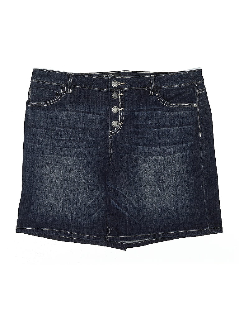 Click to view more detailed imagery on our partner's website Pre-owned Simply Vera Vera Wang Denim Shorts In Blue