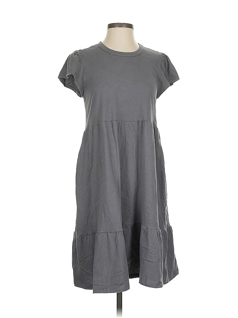 Pre-owned Time And Tru Casual Dress In Gray
