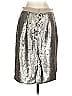 Maison Jules 100% Polyester Metallic Silver Formal Skirt Size 2 - photo 2