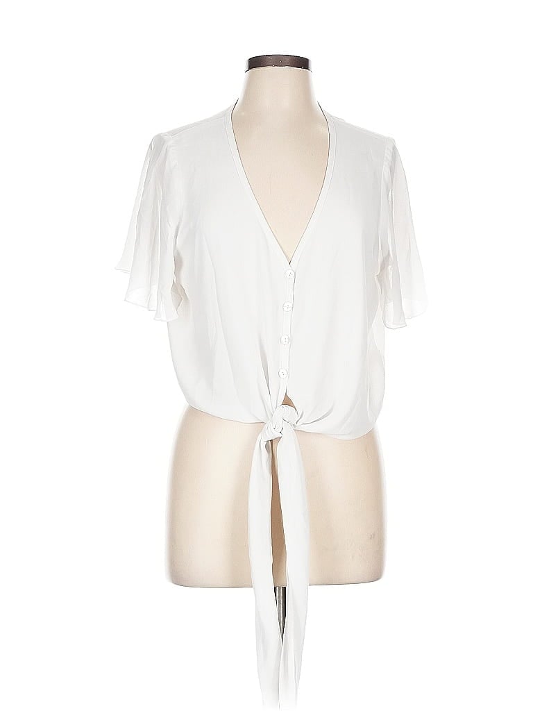 Pre-owned Show Me Your Mumu Short Sleeve T-shirt In White