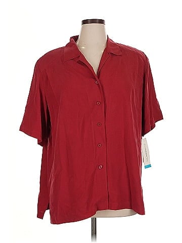 Elisabeth by Liz Claiborne Short Sleeve Silk Top (view 1)
