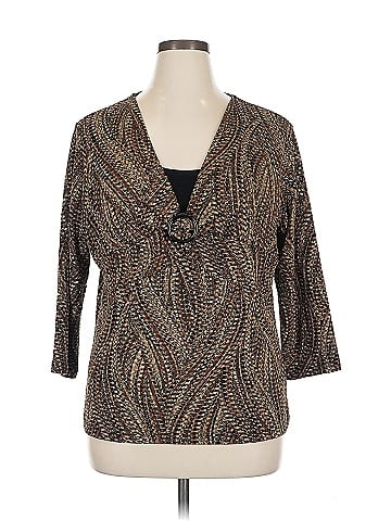 JM Collection 3/4 Sleeve Blouse (view 1)