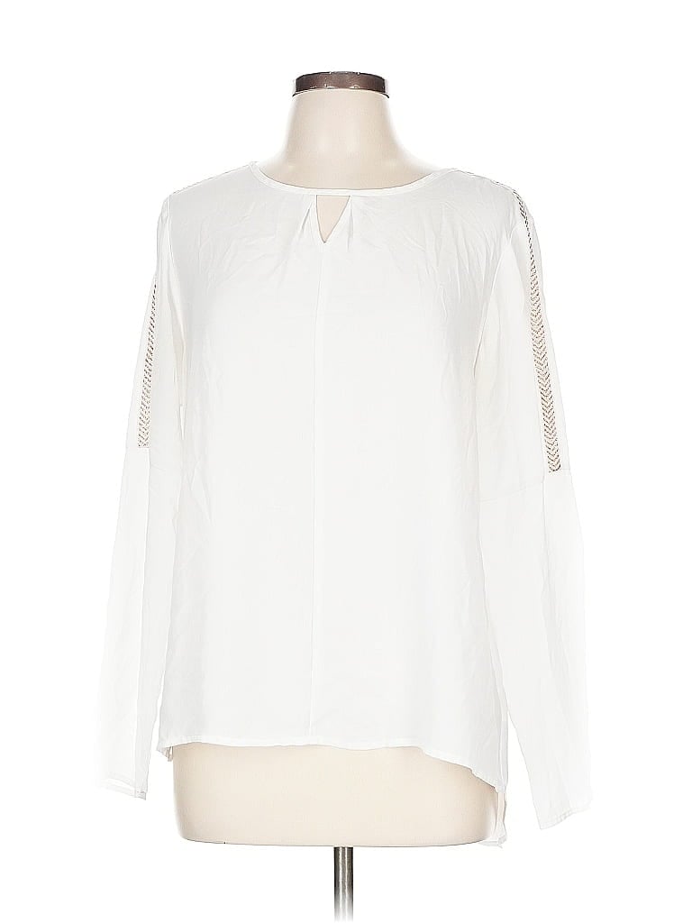 Pre-owned The Limited Long Sleeve Blouse In White