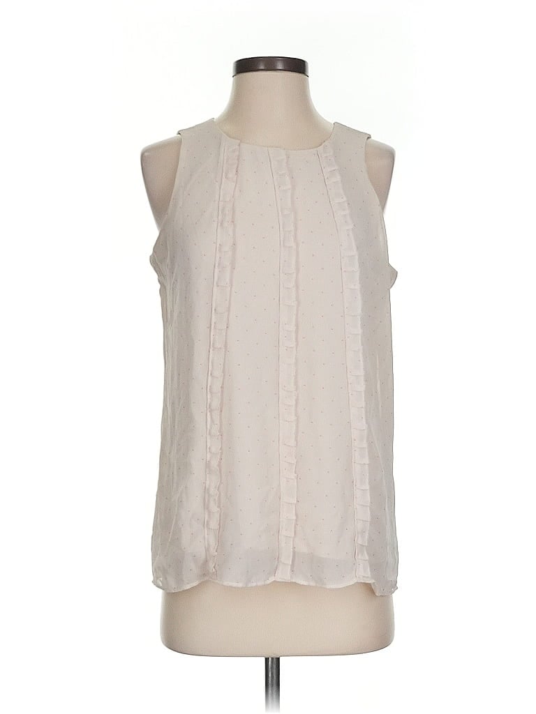 Pre-owned Ann Taylor Loft Outlet Sleeveless Blouse In White