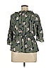Say What? 100% Polyester Green 3/4 Sleeve Blouse Size XL - photo 2