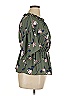 Say What? 100% Polyester Green 3/4 Sleeve Blouse Size XL - photo 4