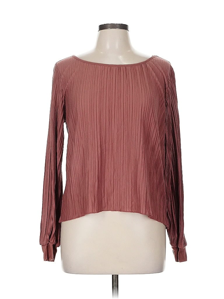 Pre-owned Soho Jeans New York & Company Long Sleeve Blouse In Burgundy