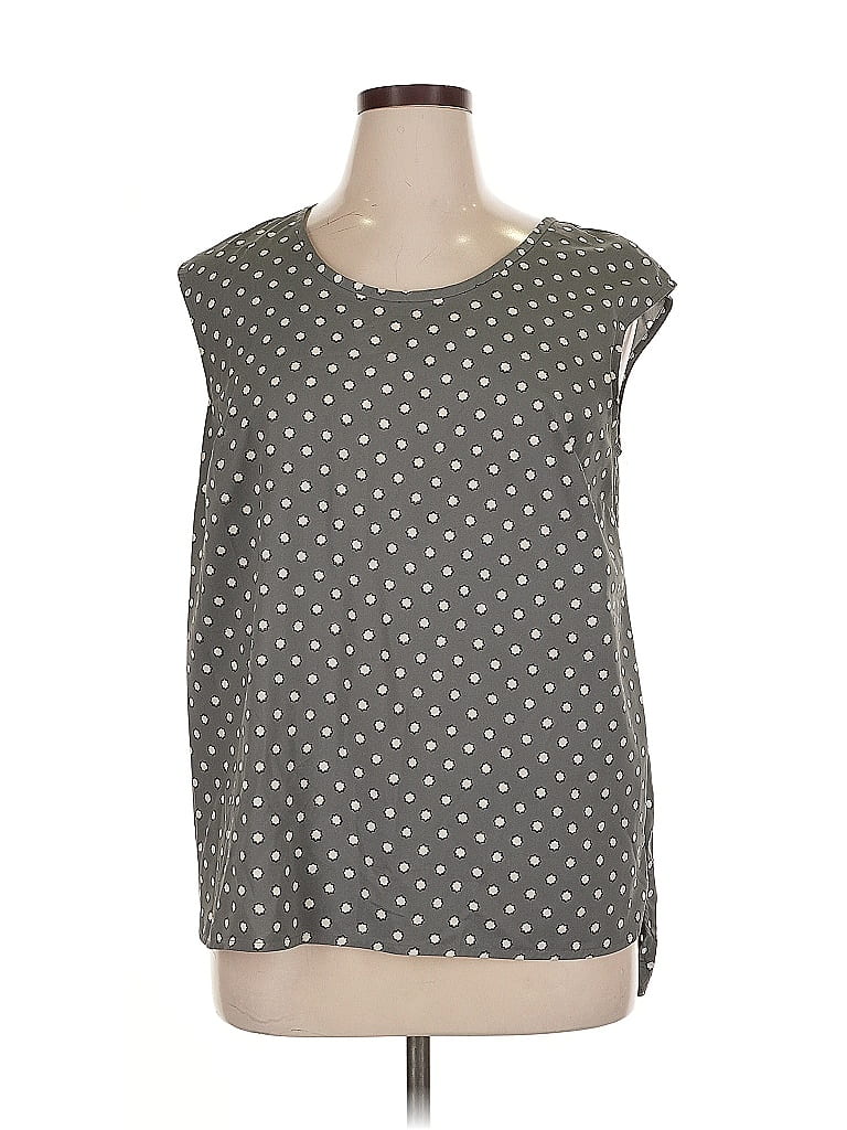Pre-owned Merona Sleeveless Blouse In Gray