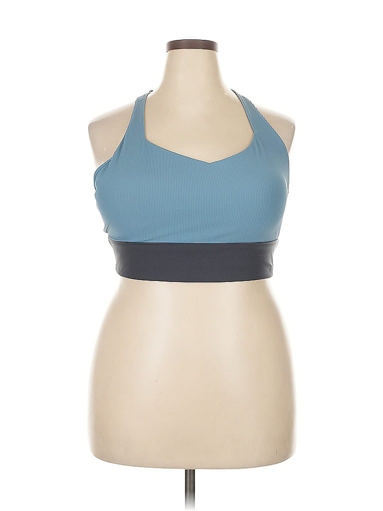 ZYIA ACTIVE Pre-owned Tank Top Blue Halter Neckline Tops