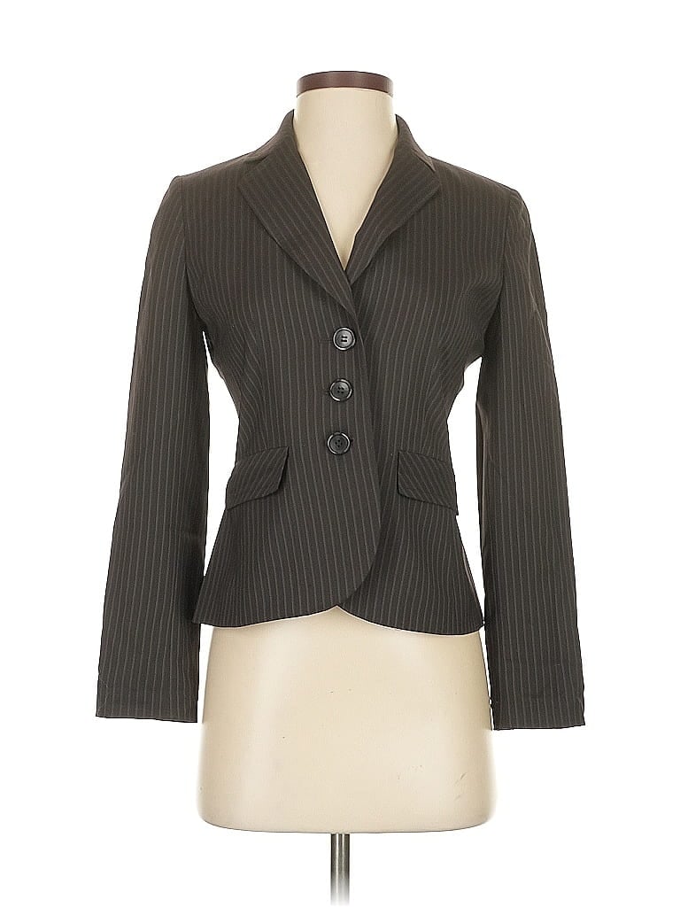 Pre-owned Ann Taylor Factory Wool Blazer Jacket In Gray