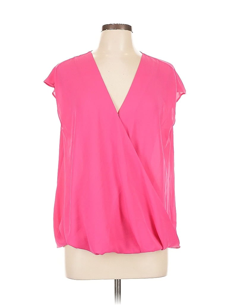 HALOGEN Pre-owned Short Sleeve Blouse In Pink