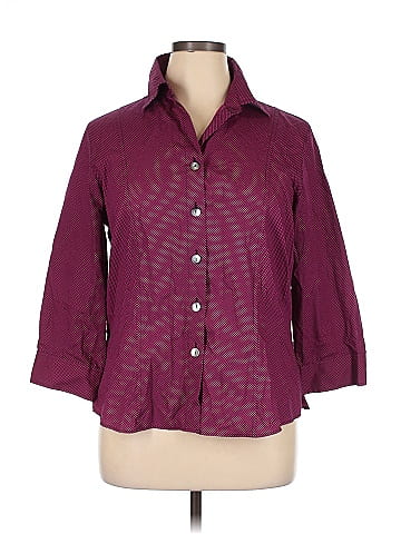 Foxcroft 3/4 Sleeve Button-Down Shirt (view 1)