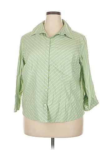 Attention 3/4 Sleeve Button-Down Shirt (view 1)