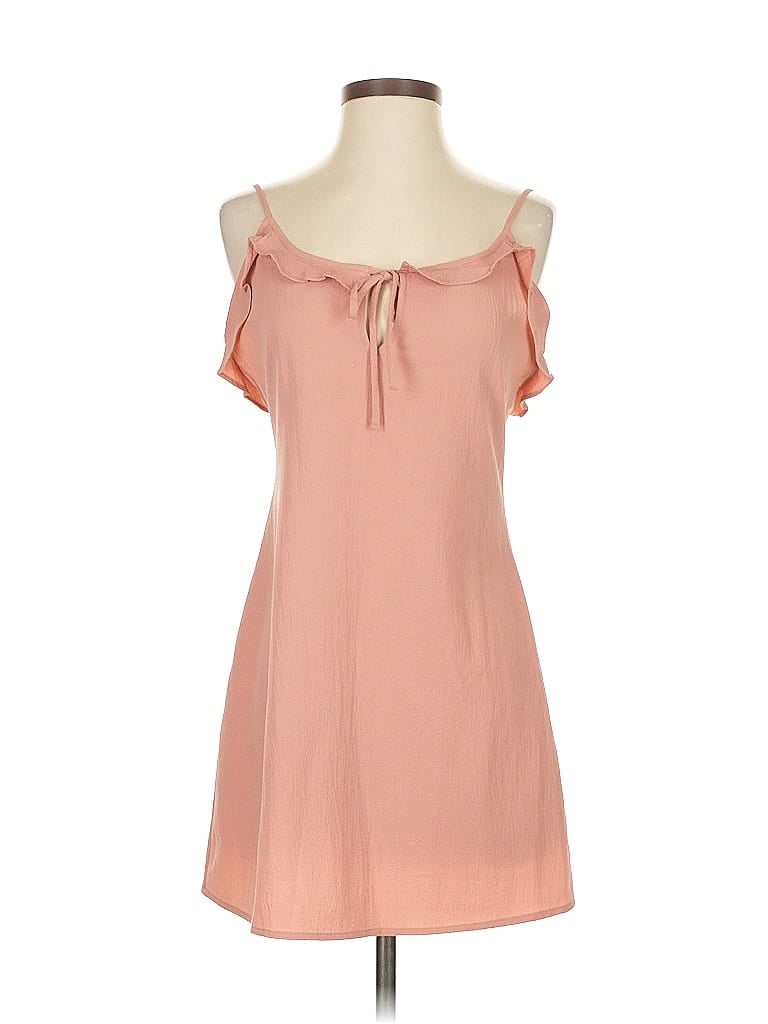 Pre-owned Amuse Society Sleeveless Top Pink Strapless Neckline Tops