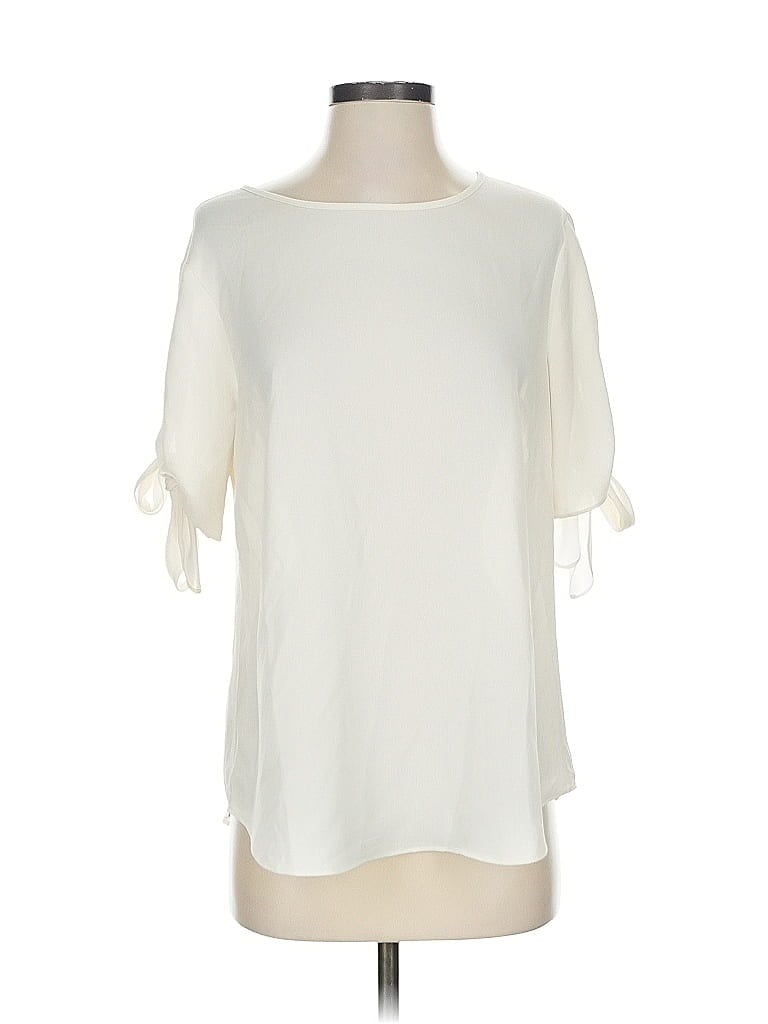 Pre-owned Ann Taylor 3/4 Sleeve Blouse In White