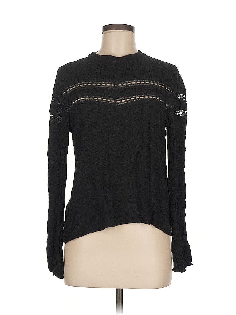 Pre-owned 1.state Long Sleeve T-shirt In Black