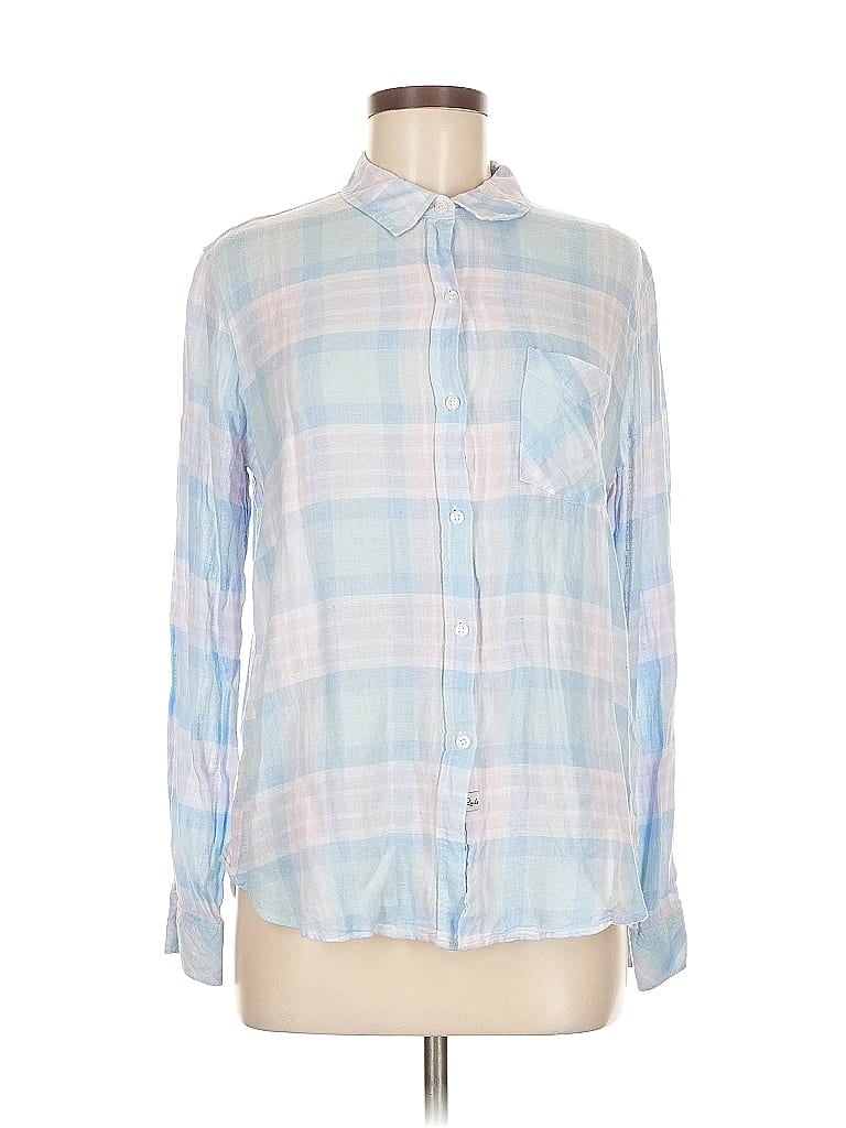 Pre-owned Rails Long Sleeve Button Down Shirt In Blue