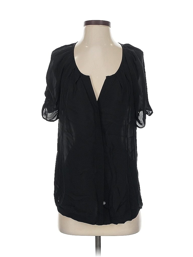 Click to view more detailed imagery on our partner's website Pre-owned Joie Short Sleeve Blouse In Black