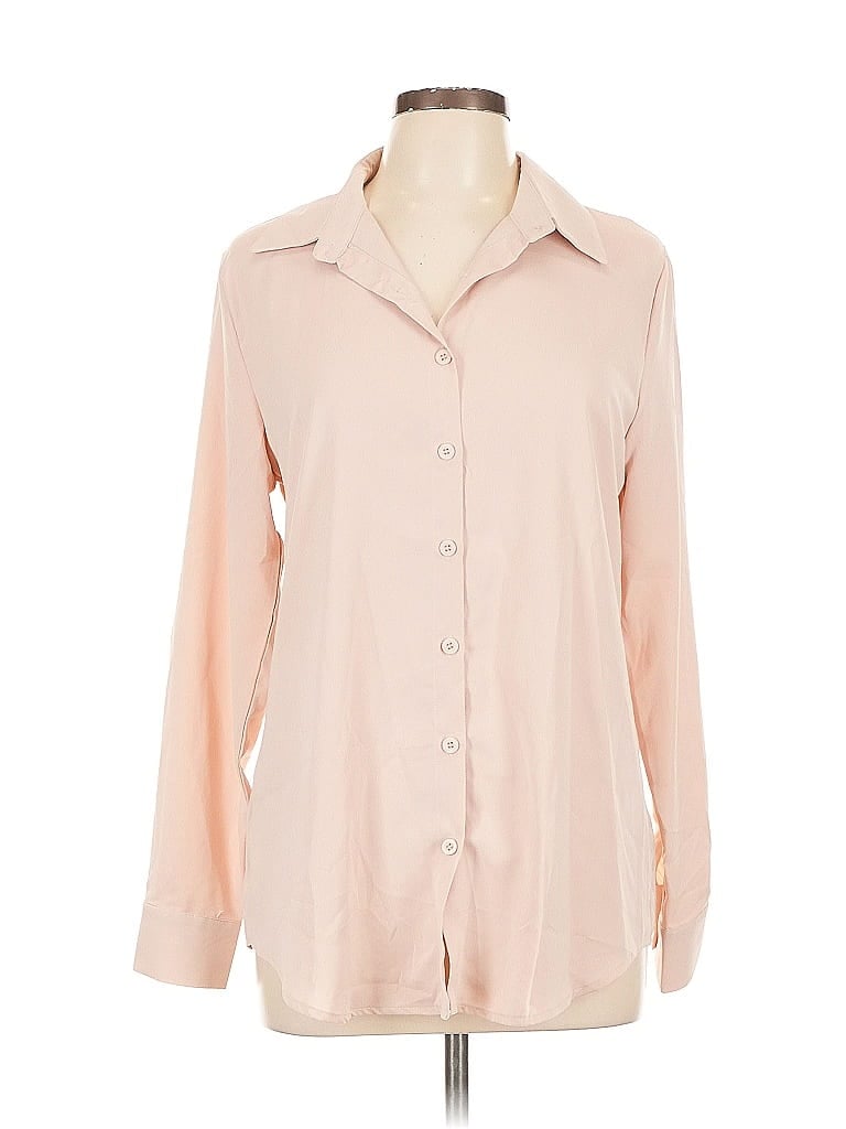 Pre-owned Assorted Brands Long Sleeve Blouse In Pink