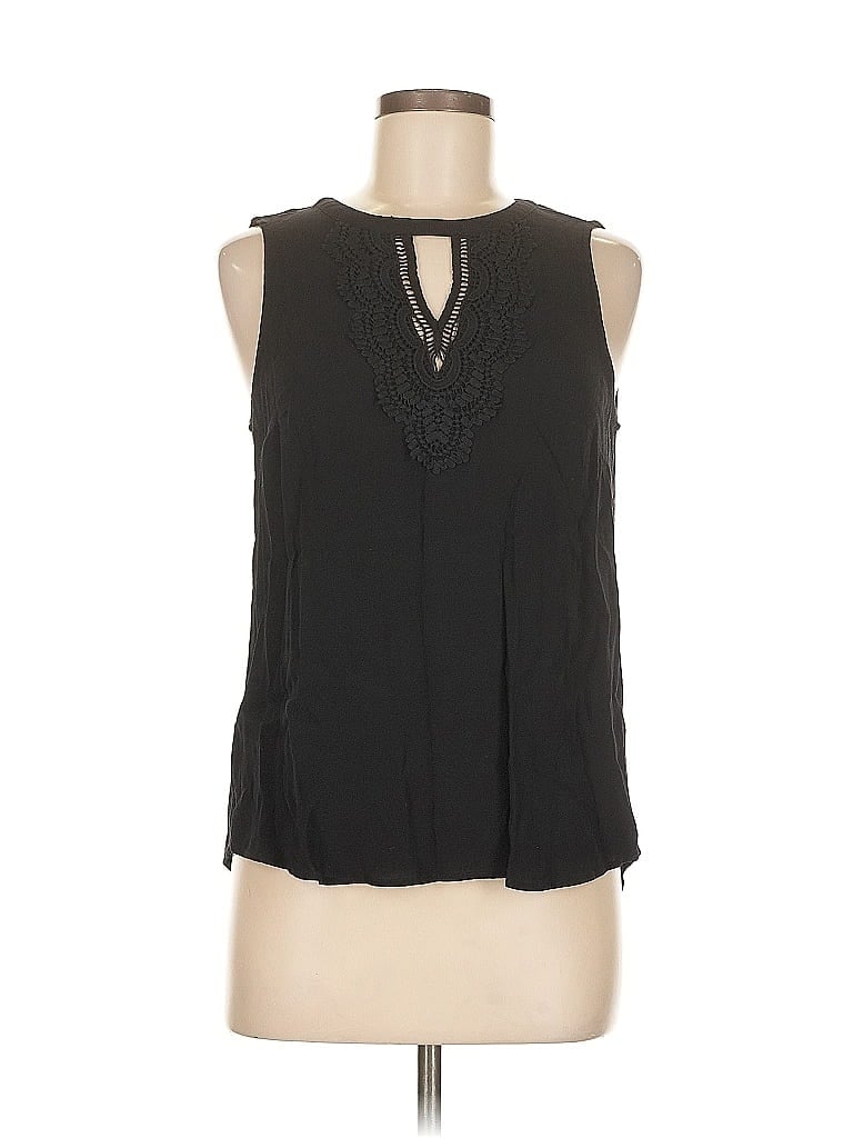 Pre-owned Pale Sky Sleeveless Blouse In Black