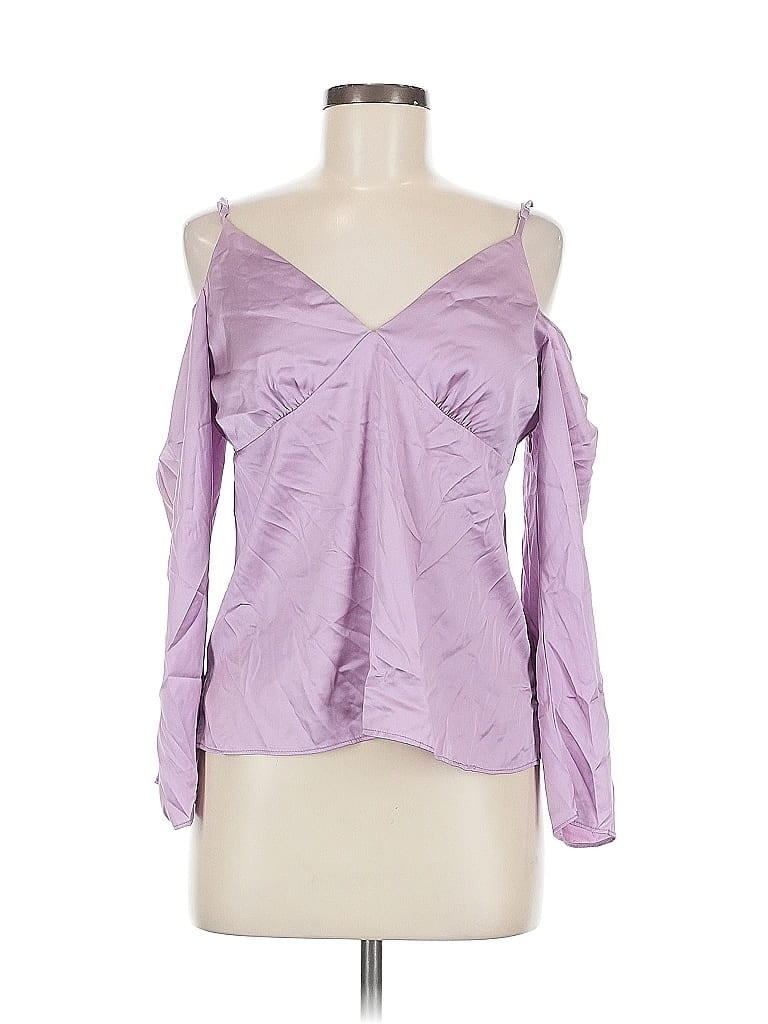WAYF Purple Long Sleeve Blouse Size M - photo 1