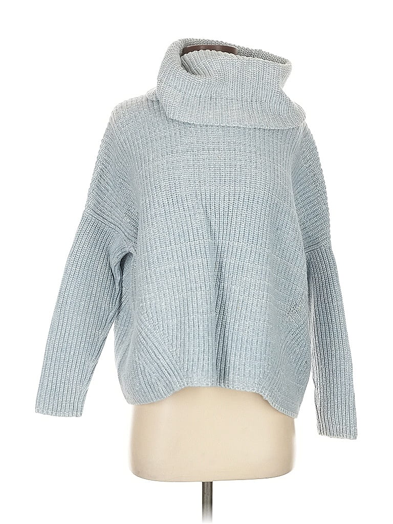 Pre-owned Lou & Grey Turtleneck Sweater In Blue