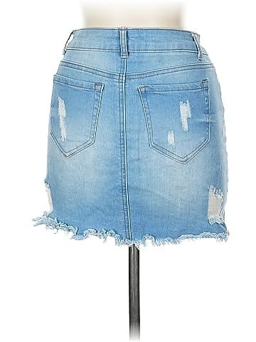 Blue Savvy Denim Skirt (view 2)
