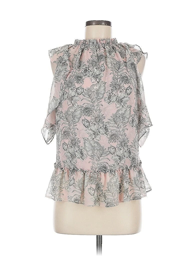 Pre-owned Misa Sleeveless Blouse In Gray