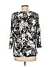 JM Collection Paisley Black 3/4 Sleeve Blouse Size M - photo 2