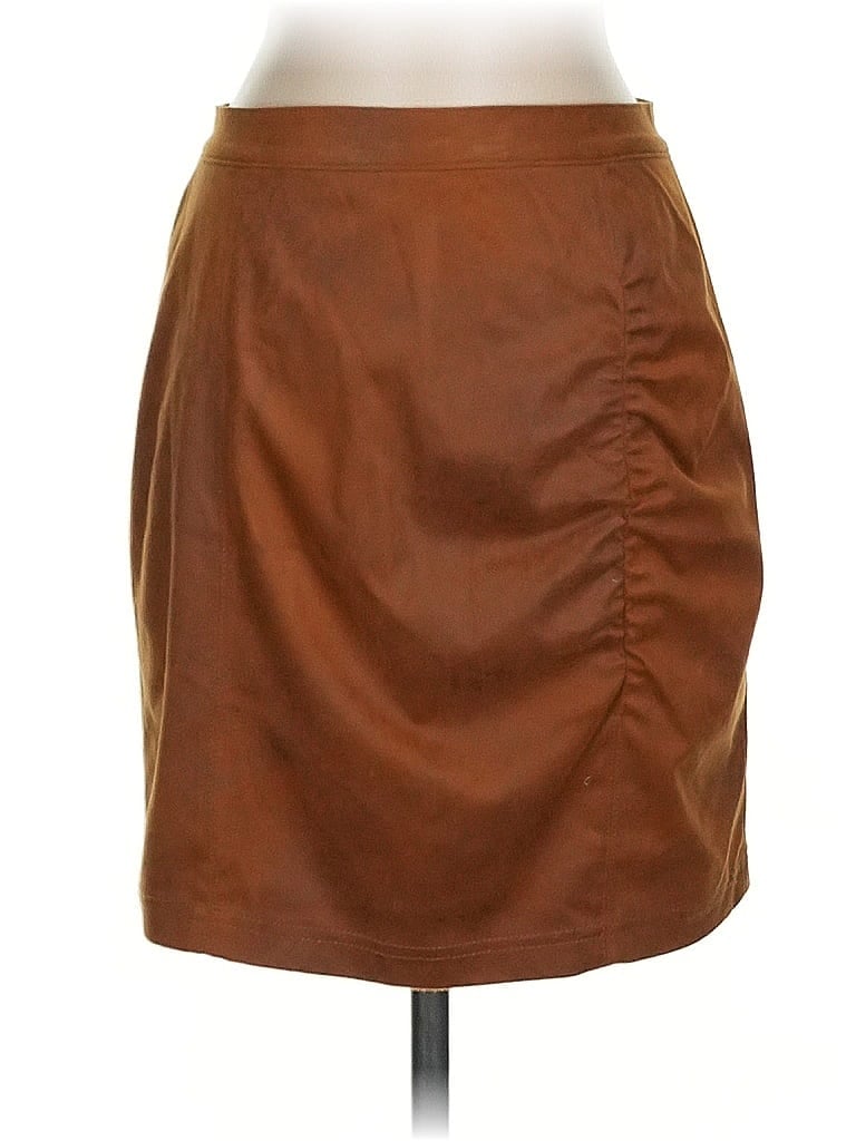 Click to view more detailed imagery on our partner's website Pre-owned Free People Faux Leather Skirt In Brown