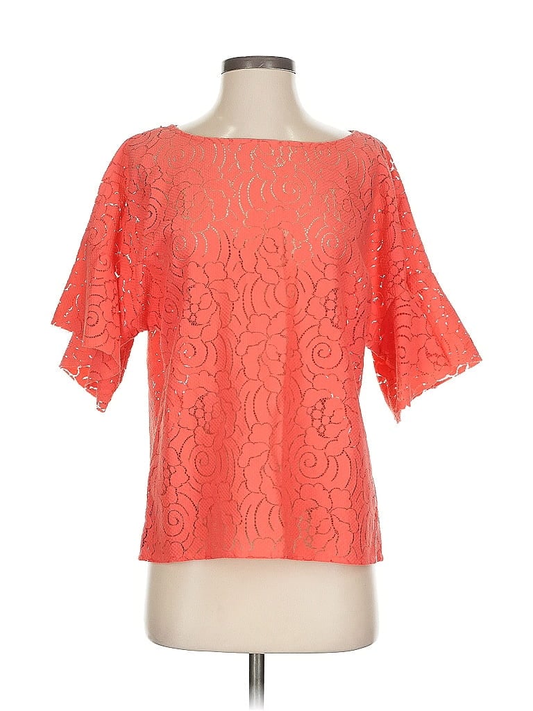 Pre-owned Banana Republic Short Sleeve Blouse In Orange