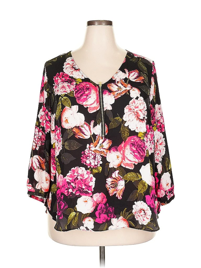 Bold Elements 3/4 Sleeve Blouse In Multi